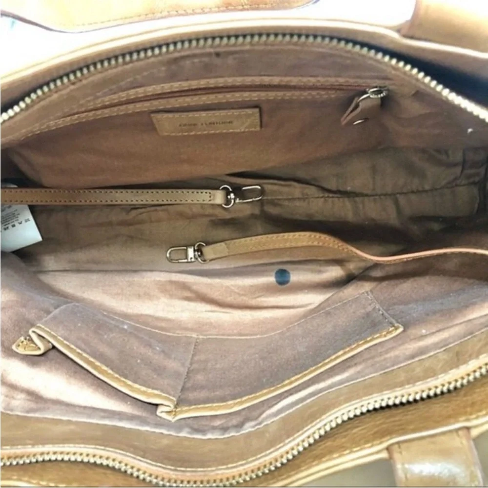 Anne Fontaine Signature Embossed Flower Leather Tote shoulder Bag.